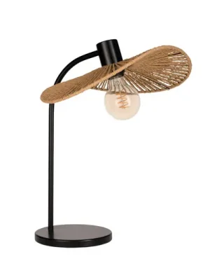 Stolní lampa Siruela, hnědá, výška 47 cm, papírový kabel, E27 Nakupujte Hned
