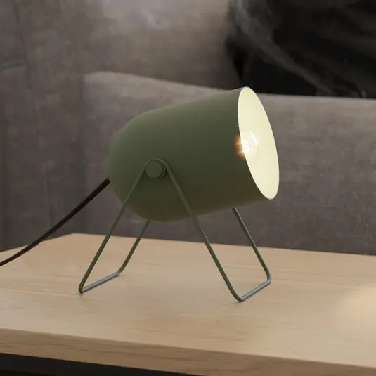 Stolní lampa Tilston, tmavě zelená, výška 15 cm, ocel, E14 Nízká Cena