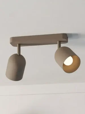 Koupit Online Stropní bodové světlo Tilston, béžový, délka 28 cm, 2-křídlový, ocel