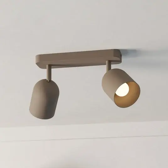 Koupit Online Stropní bodové světlo Tilston, béžový, délka 28 cm, 2-křídlový, ocel