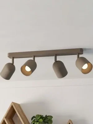 Stropní bodové světlo Tilston, béžové, délka 58 cm, 4 žárovky, ocel Vrácení Zdarma
