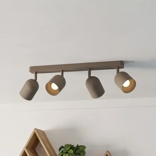 Stropní bodové světlo Tilston, béžové, délka 58 cm, 4 žárovky, ocel Vrácení Zdarma