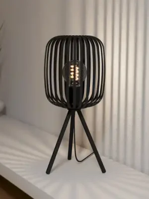 Stolní lampa Romazzina, černá, výška 44 cm, kov, E27 Top Prodej