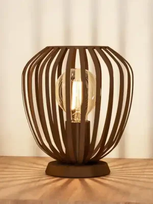 Stolní lampa Espinal, bronzová kartáčovaná, výška 23 cm, kov E27 Nová Kolekce