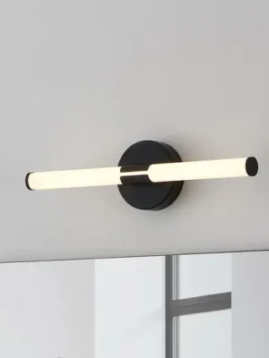 Rychlé Dodání LED nástěnné světlo Ramola, černé, šířka 45 cm, IP44, CCT