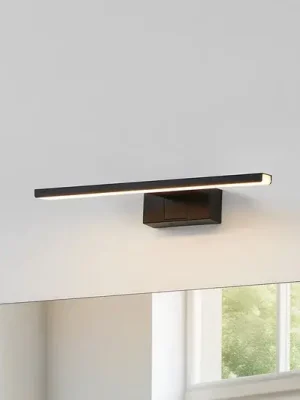 Sezónní Sleva LED nástěnné světlo Conettilla, černé, šířka 40 cm, IP44, CCT