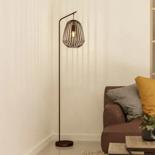 Stojací lampa Espinal, bronzová broušená, výška 170 cm, kov E27 Nízká Cena