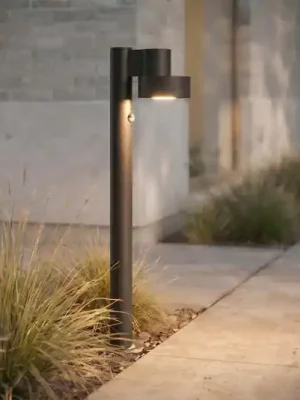 LED osvětlení cesty Lucande Elune, černé, se senzorem, IP44, 77 cm Nejlepší Cena