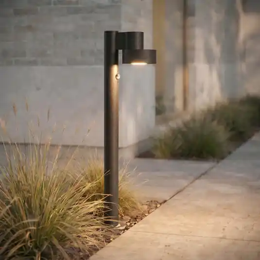 LED osvětlení cesty Lucande Elune, černé, se senzorem, IP44, 77 cm Nejlepší Cena