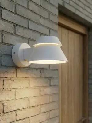 Super Cena Venkovní nástěnné LED svítidlo Lucande Moena, světle šedé, kov, IP44