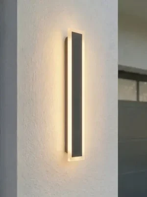 Dokud Zásoby Vydrží Venkovní nástěnné svítidlo Lucande Ilora, černá, 60 cm, CCT, IP65