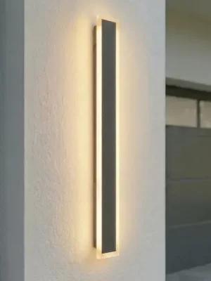 Vysoce Kvalitní Venkovní nástěnné svítidlo Lucande Ilora, černá, 100 cm, CCT, IP65