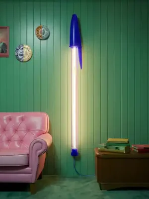 SELETTI LED závěsné světlo BIC, modré, délka 173 cm Super Cena
