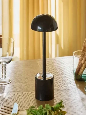 Nejlepší Cena LED stolní lampa na baterie Taten, černá, výška 30 cm, kov