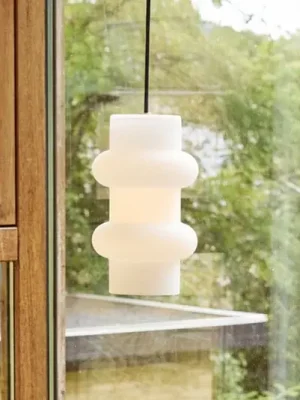 Závěsné světlo Pilule Double, matná bílá, Ø 15 cm, sklo Expresní Doručení