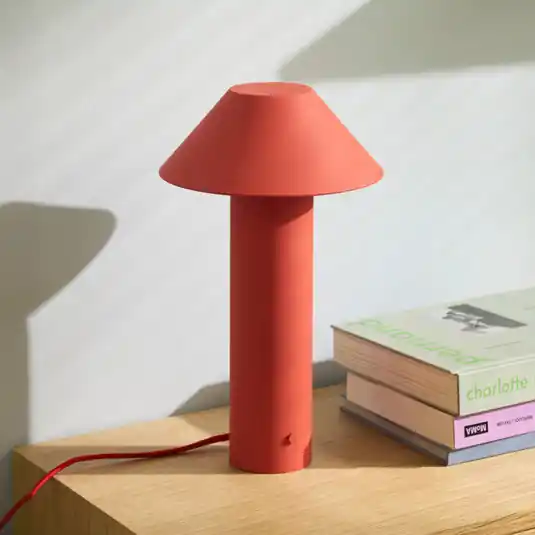 Expresní Doručení LED stolní lampa Tower, červená, výška 32 cm, kov