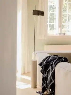 Tovární Cena LED stojací lampa Reflector, hnědá, výška 160 cm, železo