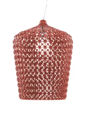 Kartell závěsné světlo Kabuki, vínově červené, Ø 50 cm Top Prodej
