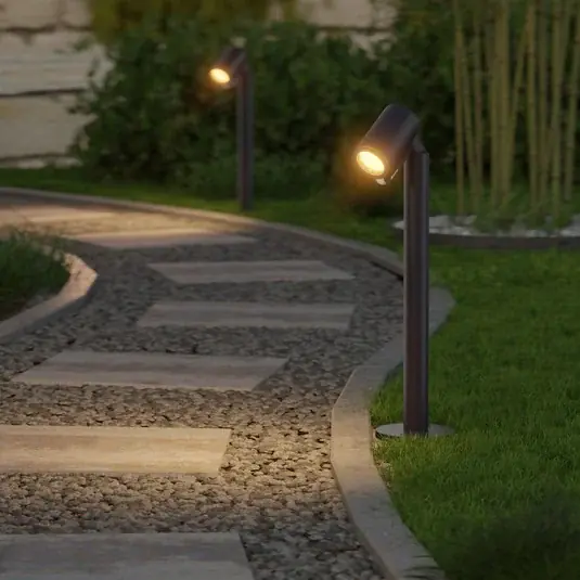 LED podlahová lampa STEINEL Way C, černá, hliník, IP65, RGBWW Výhodná Nabídka