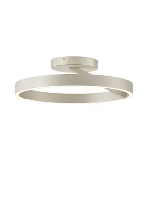 LED stropní svítidlo Saturn, Ø 40 cm, krémově stříbrná barva, kov Horká Nabídka