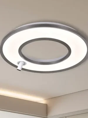 LED stropní svítidlo Valeria, šedá kartáčovaná, Ø 60 cm, kov Omezená Nabídka