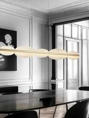 LED závěsné světlo Evana, stříbrná barva, délka 120 cm, kov Akční Cena