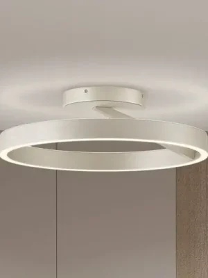 Hit Sezóny LED stropní svítidlo Saturn, Ø 50 cm, krémově stříbrná barva, kov