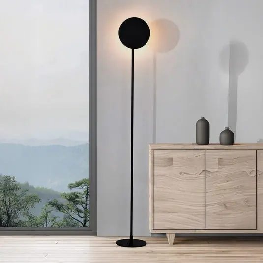 Cenová Bomba LED stojací lampa Isabel, černá, výška 168 cm, kov