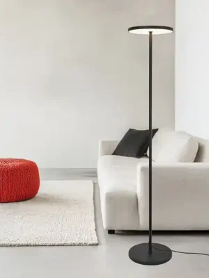 Akční Nabídka LED stojací lampa Demy, černá, výška 170 cm, kov