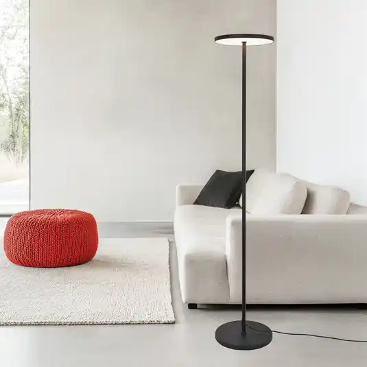Akční Nabídka LED stojací lampa Demy, černá, výška 170 cm, kov
