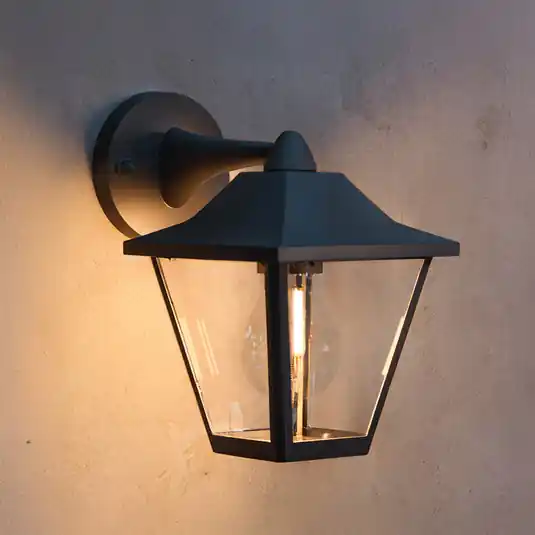 Venkovní nástěnné svítidlo Philips Juli, černé, kovové, IP44, E27 Nejprodávanější