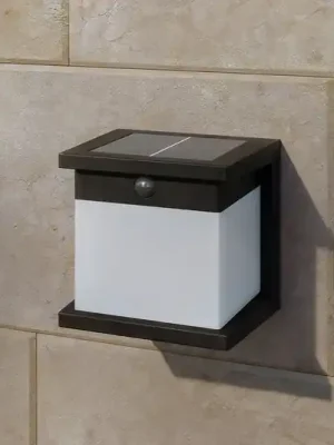 Solární nástěnné svítidlo Philips LED Diara, černé, se senzorem, IP44 Víkendová Akce