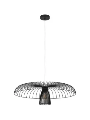 Oblíbený Závěsné světlo Stars of Light Champerico, černá, Ø 77 cm, sklo