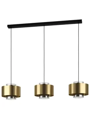 Finální Výprodej Závěsné světlo Stars of Light Dugla, zlaté, 128 cm, 3 žárovky