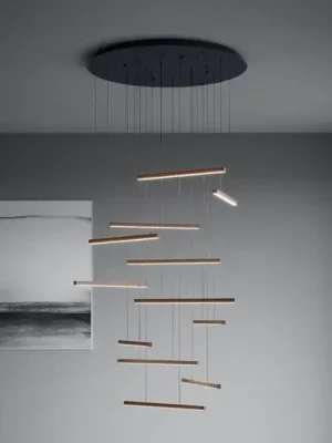 LED závěsné světlo Stars of Light Lindoza, černé, 44 cm, 12 žárovek Jen Po Omezenou Doba