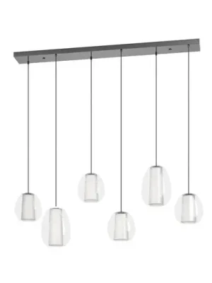 Závěsné světlo Stars of Light Menorca, niklová, 143 cm, 6 žárovek, CCT Tovární Cena