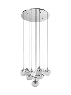 Závěsné světlo Stars of Light LED Mioglia, chrom, Ø 58 cm, 10 žárovek Cenová Bomba