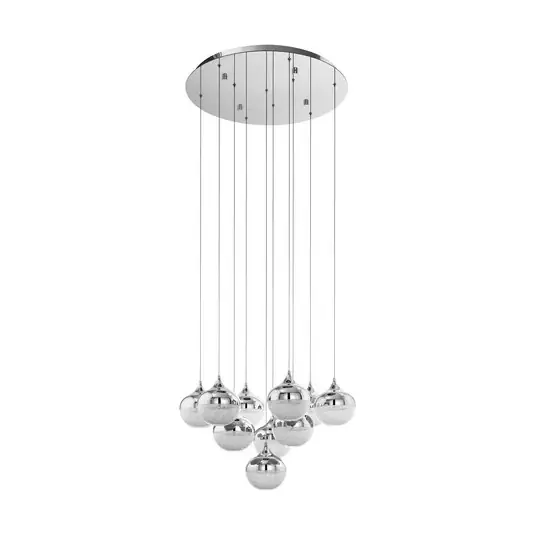 Závěsné světlo Stars of Light LED Mioglia, chrom, Ø 58 cm, 10 žárovek Cenová Bomba