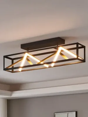 Cenový Hit LED stropní svítidlo Stars of Light Penela, černá/zlatá, 87 cm, CCT