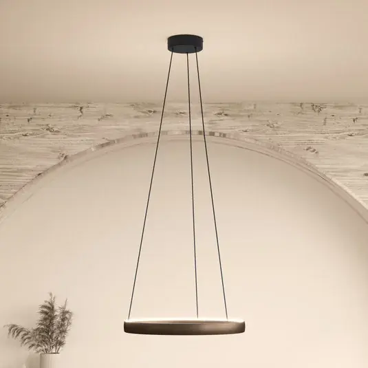 Sezónní Sleva Závěsné světlo Stars of Light LED Trabuco, hnědá, Ø 80 cm CCT