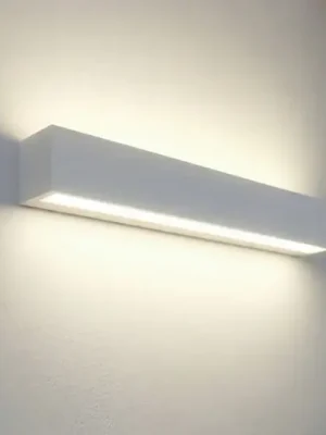 Venkovní nástěnné svítidlo Lucande Lengo, 50 cm, bílá, světlo nahoru/dolů, 3000 Bezpečná Platba