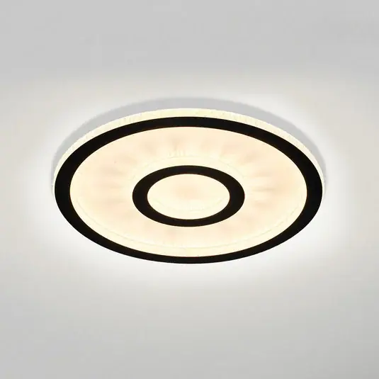 Horká Nabídka LED stropní svítidlo Roundel, bílé/černé, Ø 35 cm, železo/akryl