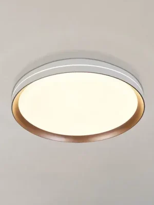 Super Cena LED stropní svítidlo Saucer, bílé/latte, Ø 39 cm, železo/akryl