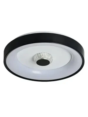 LED stropní svítidlo Polka, černá/bílá, Ø 38 cm, železo/akryl Nová Kolekce