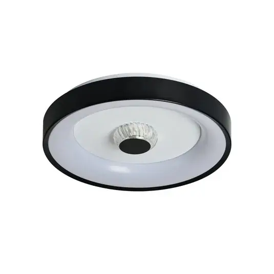 LED stropní svítidlo Polka, černá/bílá, Ø 38 cm, železo/akryl Nová Kolekce