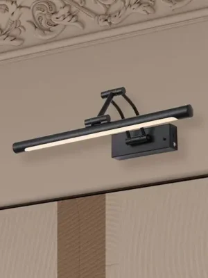 LED nástěnné světlo na akumulátor Herron, matná černá, šířka 43 cm, CCT Vrácení Zdarma