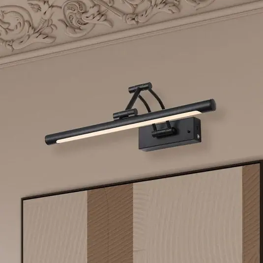 LED nástěnné světlo na akumulátor Herron, matná černá, šířka 43 cm, CCT Vrácení Zdarma