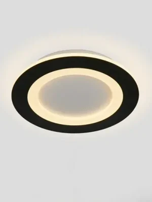 Dokud Zásoby Vydrží LED stropní svítidlo Ringo, Ø 39 cm, černá/bílá, železo/akryl, CCT