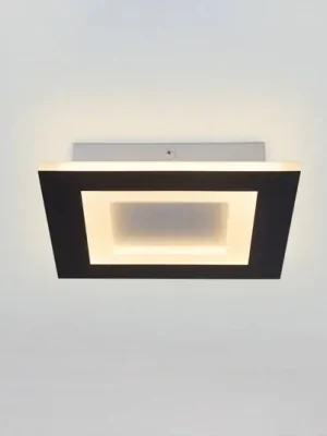 Must-Have LED stropní svítidlo Squary, délka 25 cm, černé/bílé železo, CCT