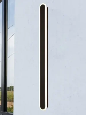 Novinka Venkovní nástěnné svítidlo Bordo Oval 120 cm, černá, hliník
